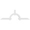 Ekena Millwork Ericson Architectural Grade PVC Gable Bracket, 84"W x 28"H x 4"D x 4"F, 8/12 Pitch GBP084X28X0404ERI00 - alternate 5
